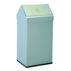 Papeleira metálica com topo basculante