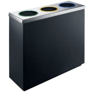 Papeleira metálica para reciclagem