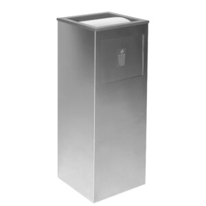 Cinzeiro - Papeleira em Inox com topo extraível