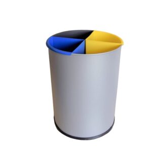 Papeleira metálica para reciclagem