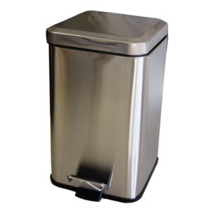 Papeleira com pedal quadrada em Inox